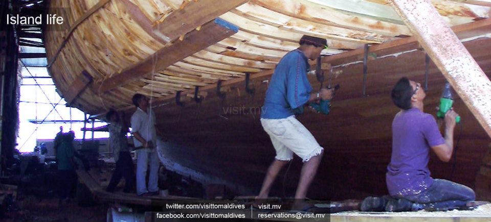 traditional method of boat building in maldives visit to